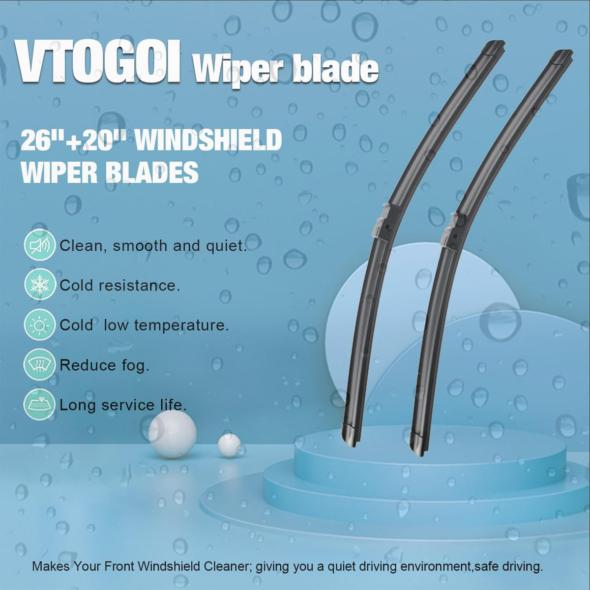 OEM Windshield Wiper Blades Replacement for BMW X3 2011 2012 2013 2014 2015 2016 2017, All Weather Original Factory Quality Front & Rear Wipers Set 26"+20"+13" (Pack of 3)
