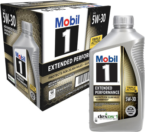 Mobil 1 Extended Performance Full Synthetic Motor Oil 5W-30, 1 QT (6 Pack)