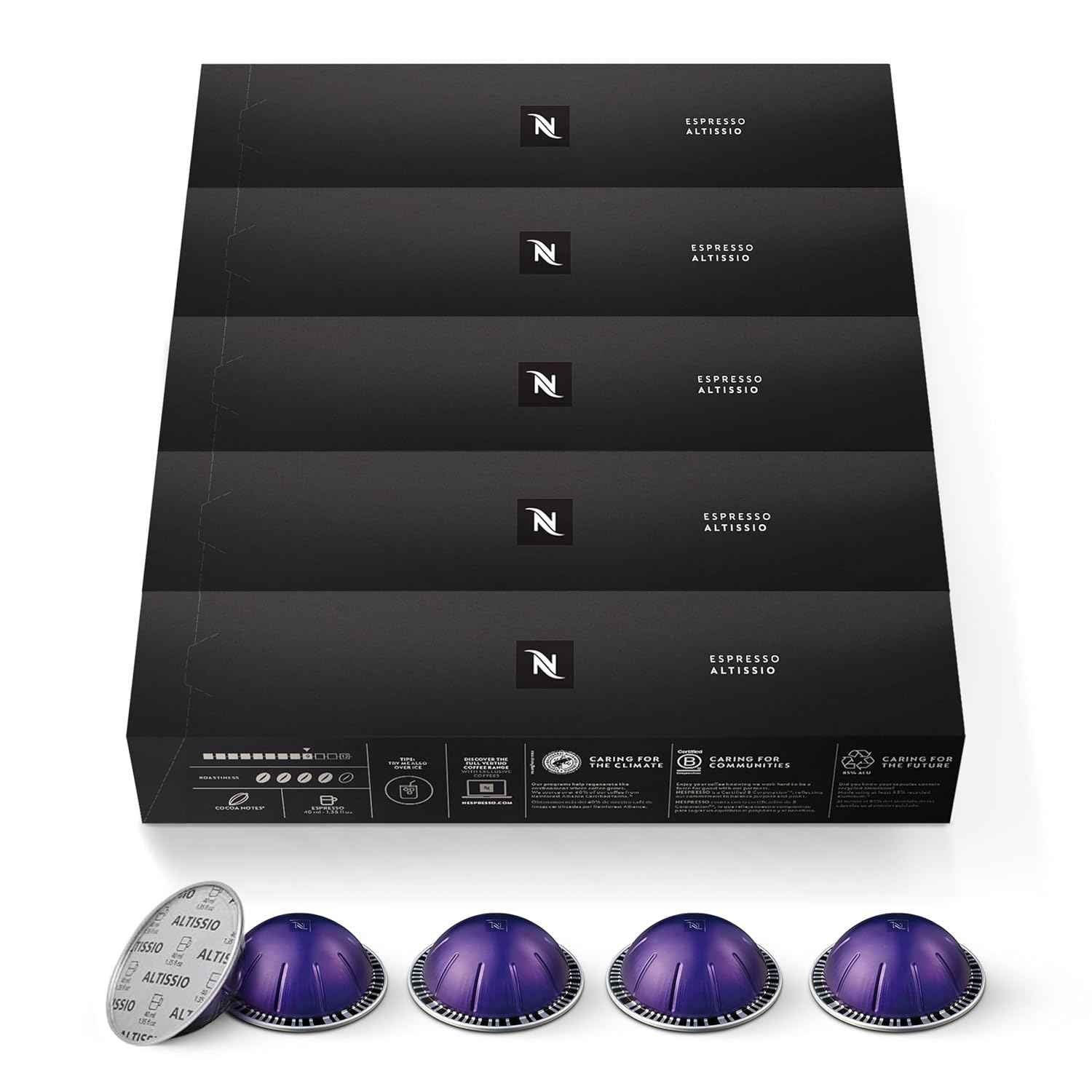 Nespresso Vertuo, Altissio, Medium Roast, 50-Count Espresso Coffee Pods | Capsules Pack of 1