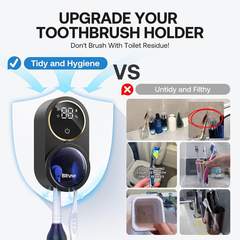 Bitvae Upgraded Tooth Brush Holder for Bathroom 2.0 Infrared Sensing