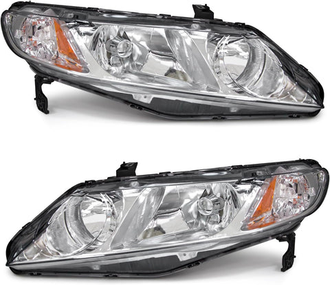 for 2006-2011 Honda Civic Halogen Headlight W/O Bulbs