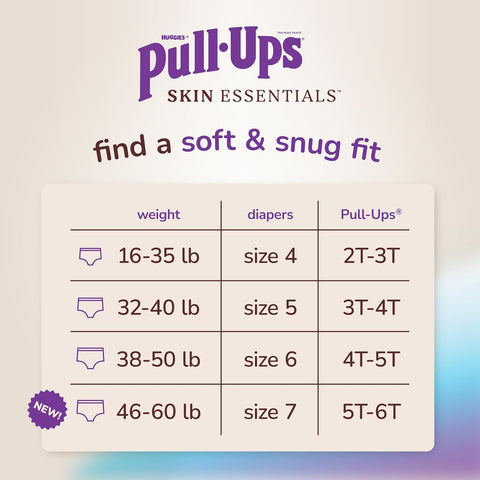 Pull-Ups Boys Skin Essentials Training Pants, 2T-3T, 18 Ct