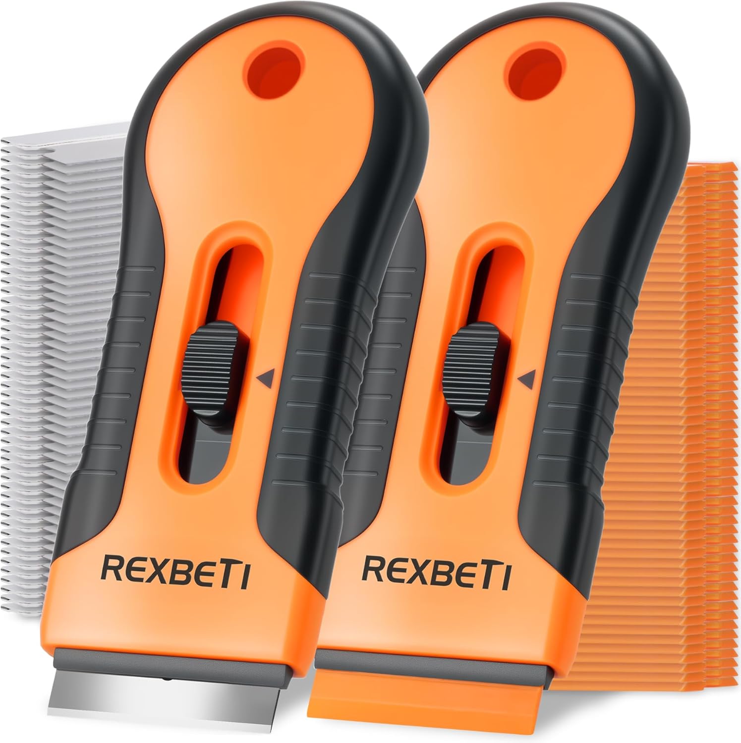 REXBETI Razor Blade Scraper Tool, 2 Pack Windows, Glass Stovetop Scraper