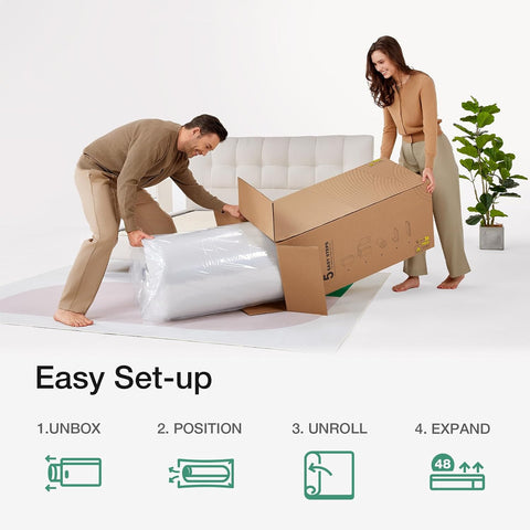 Novill 8 Inch Foam and Spring Hybrid Mattress, Twin Mattress in a Box|Medium Support, CertiPUR-US Certified Foam & Steel Coils, Durable Design, Guest and Youth Bedroom, Eco-Friendly Packaging