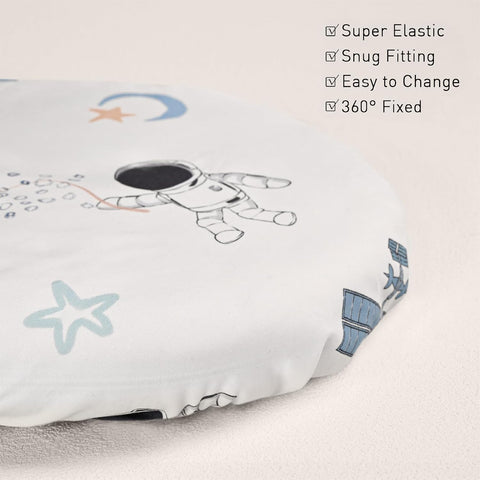 Gllquen Baby Bassinet Sheets 4 Pack, Breathable Cozy Fitted Mattress Sheet