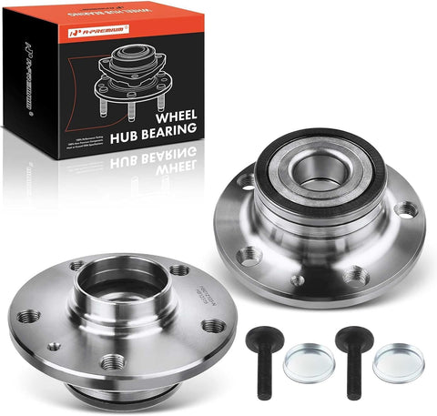 A-Premium 2 x Rear Wheel Bearing and Hub Assembly, High Carbon Steel