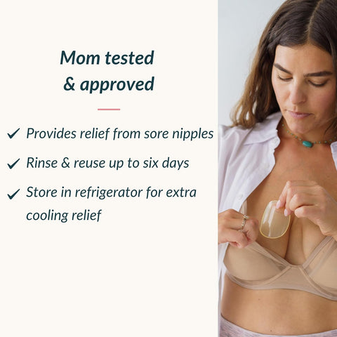Ameda ComfortGel HydroGel Nursing Pads | Cooling | Reusable | 2 Pair