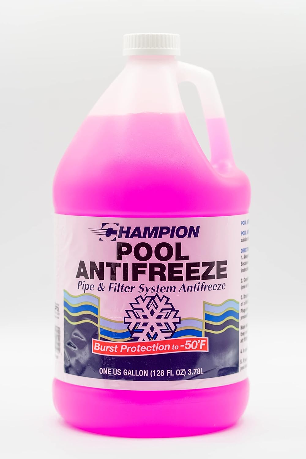 CPDI Champion Swimming Pool Antifreeze for Winterizing, 4 x 1 Gallon Bottle, Supports Above Ground and Inground Pools and Spas, Burst Protection from Rust and Corrosion