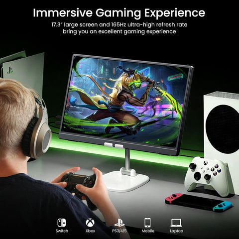 VILVA 17.3" QHD 165Hz USB-C HDMI Gaming Monitor