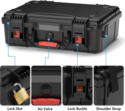 Starlink Mini Case, Waterproof Hard case Fits Star Link Mini Dish, Portable Shoulder Dual Carry Options with Precision Cut Foam for Starlink Accessories,Ideal for Travel and Camping