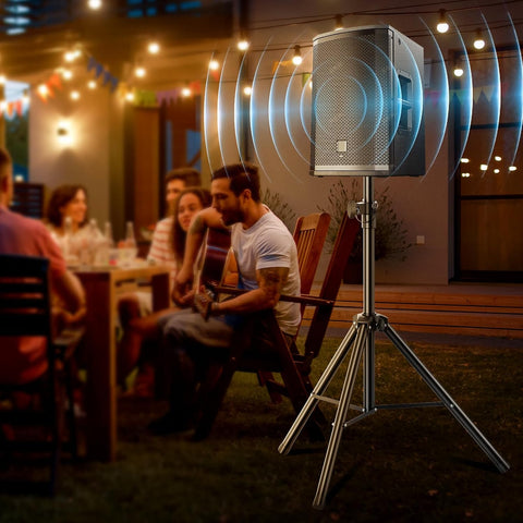 Stage Speaker Stand Tripod, Adjustable Height from 35 to 60 Inch Universal Heavy Duty 35 MM Compatible Insert