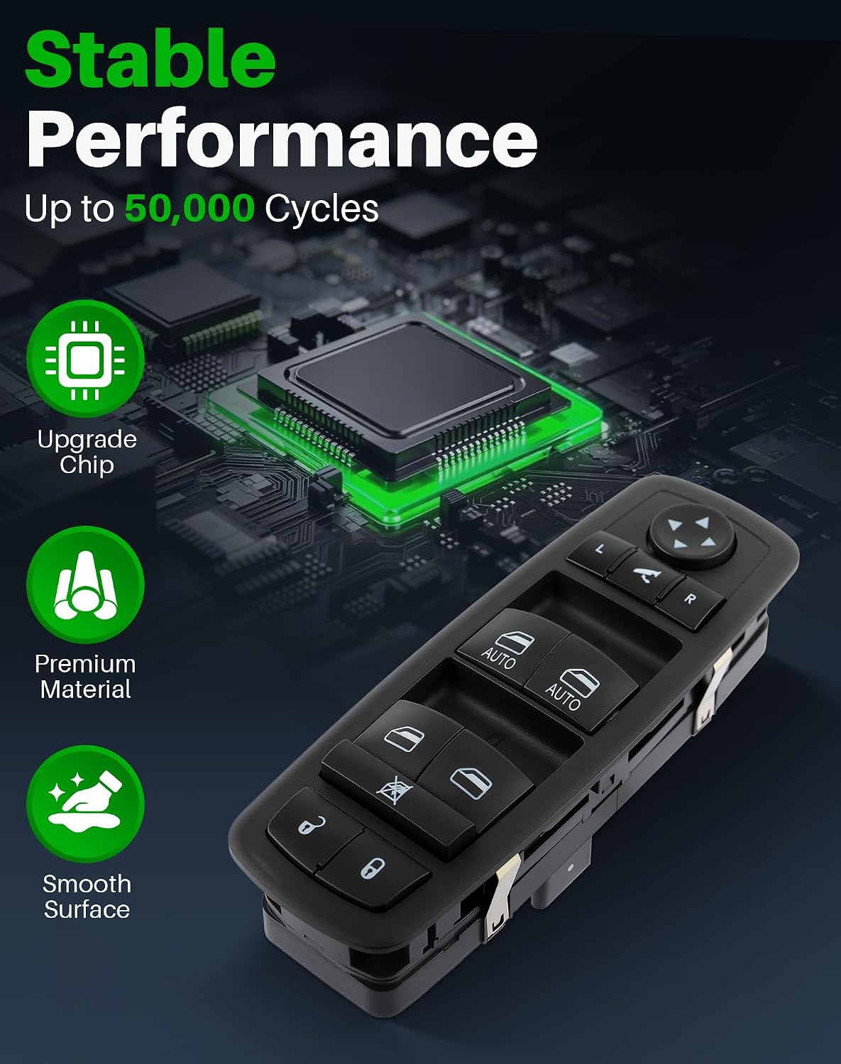 68110867AA Power Window Switch for 2013-2015 Ram 1500 2500, 2015 Ram 3500