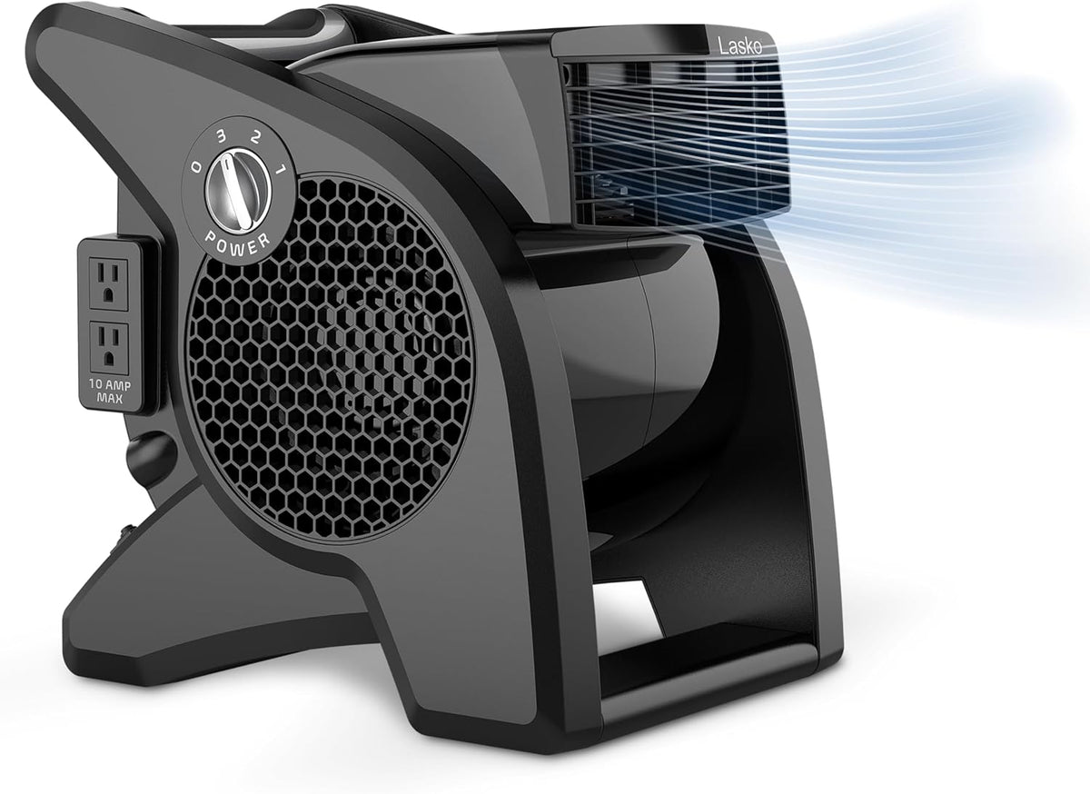 Lasko High Velocity Portable Pivoting Blower Fan - 15" - U15617 - Black