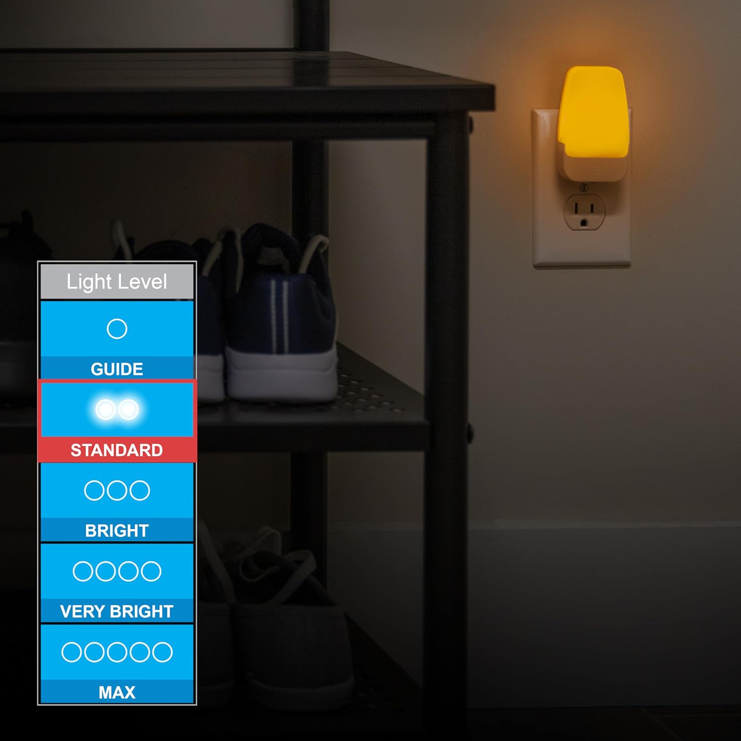 GE SleepLite Plug in Night Light with Dusk to Dawn Sensor, 2 Pack