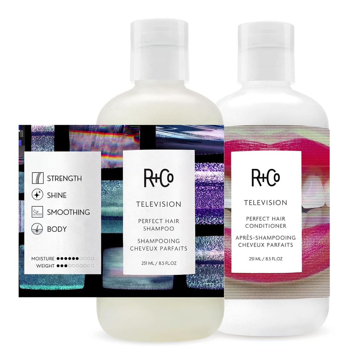 R+Co Television Perfect Hair Shampoo and Conditioner Set, 8.5oz (2 Pack)