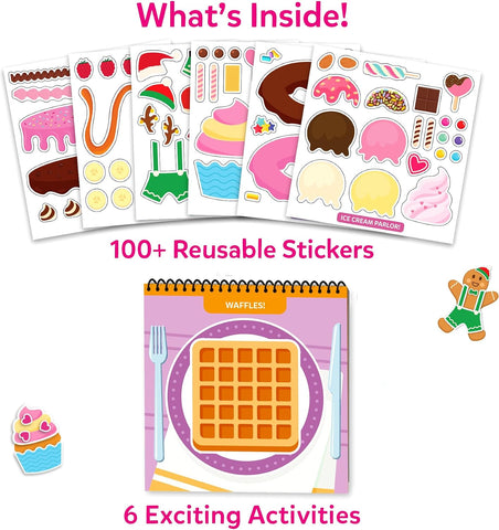 Skillmatics Peelies – Dessert Chef, Reusable Stickers, Gift for Toddlers