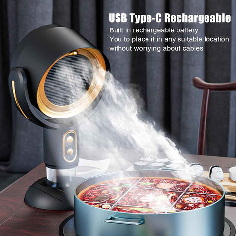 Portable Range Hood for Kitchen Cooking, Desktop Kitchen Exhaust Fan