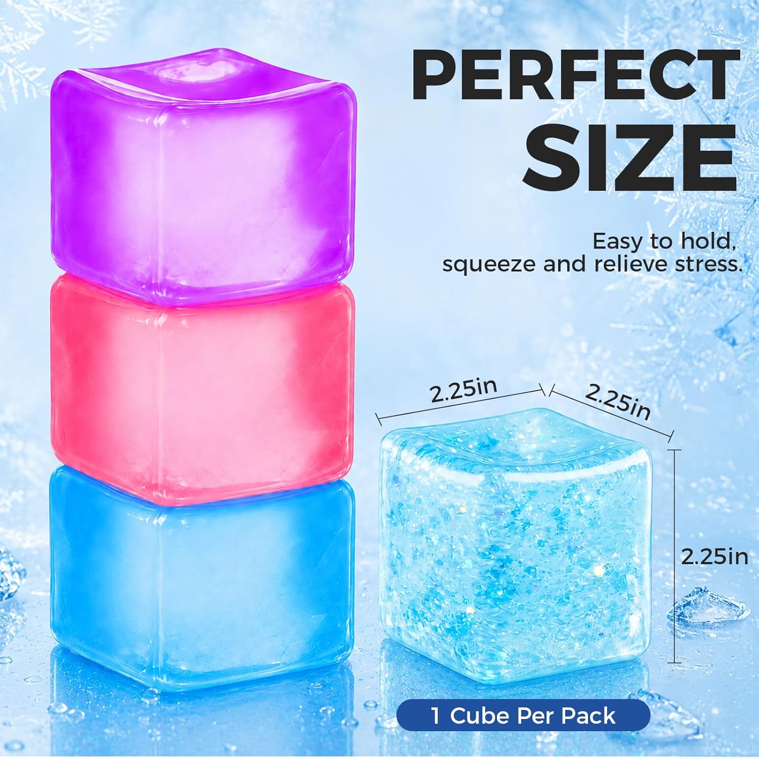 Cube-Shaped Squishy Fidget Toy-Slow Rising Stress Sensory Ball for Teens