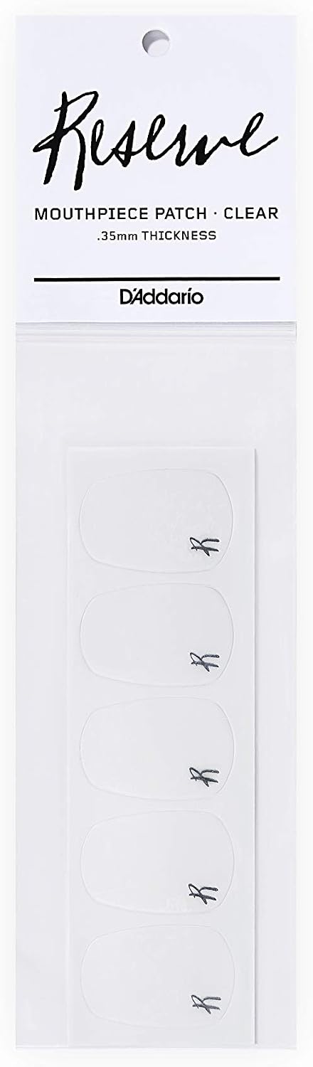 D'Addario Reserve Mouthpiece Patch Clear, 5-Pack