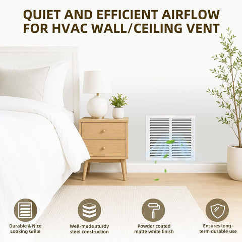 12x6 Return Air Vent Cover for 12"W x 6"H Duct Opening,Return Air Grille