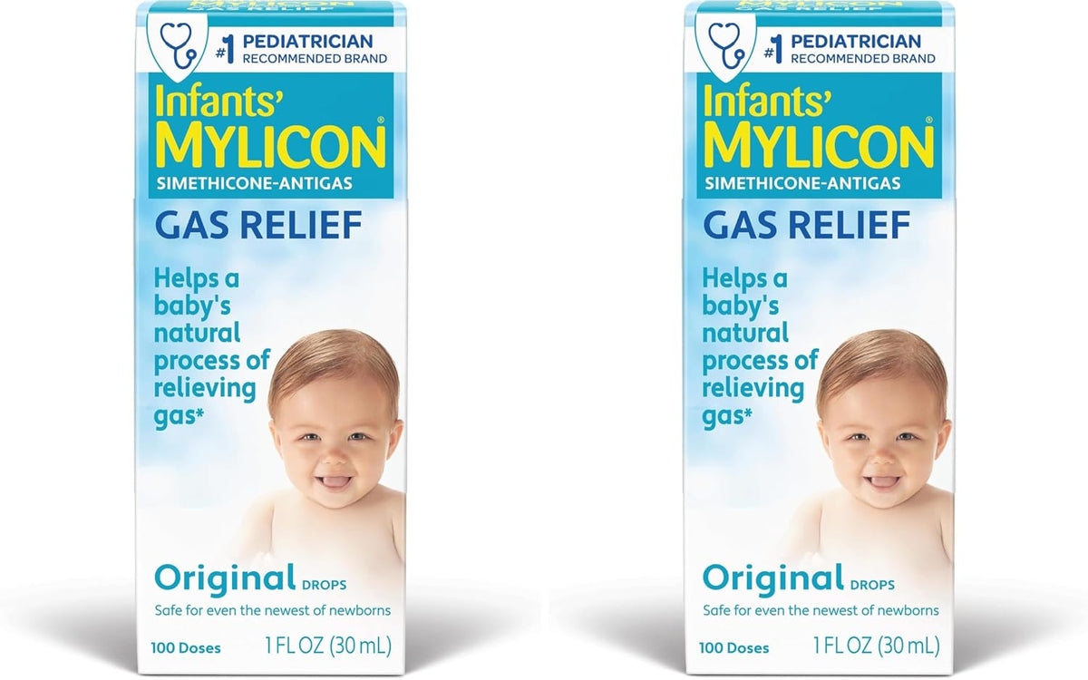 MYLICON Gas Relief Drops for Infants and Babies, Original Formula, 1 Fluid Ounce (Pack of 2)