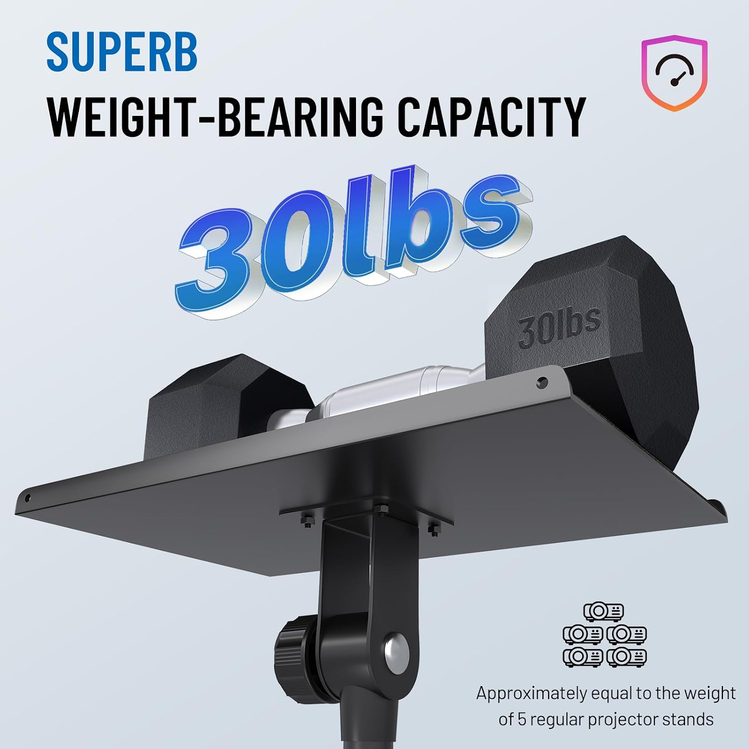 CAHAYA Projector Stand Tripod Adjustable Height Portable Laptop Rack Tray