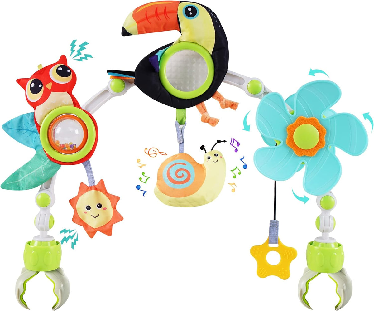 Lynncare Baby Arch Toy Adjustable Car Seat Toys Hanging Activity Toys