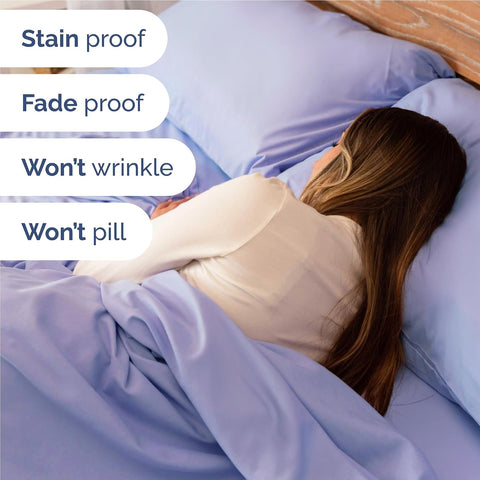 Full Size 4 Piece Sheet Set - Comfy Breathable & Cooling Sheets - Lavender