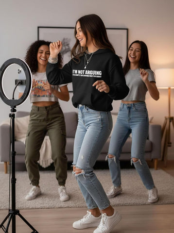 Tstars Funny Hoodie Women 99% Chance I Don't Care Sarcastic Pullover