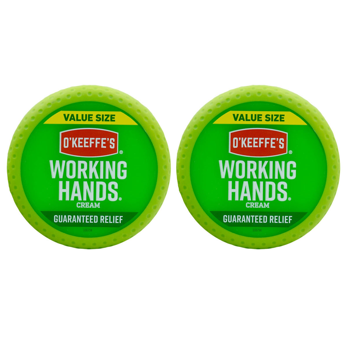 O'Keeffe's Working Hands Hand Cream; For Extremely Dry; Cracked Hands; 6.8 oz Jar (Value Size; Pack of 2)