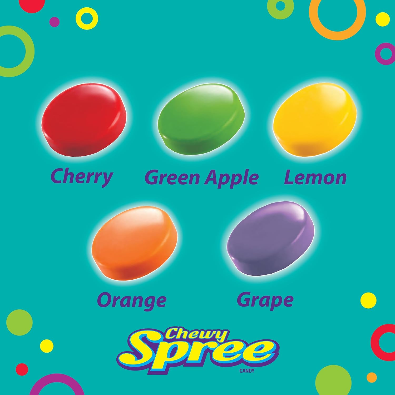Spree Chewy Fruity Candy, Sweet & Sour, Resealable Bag, 12 oz
