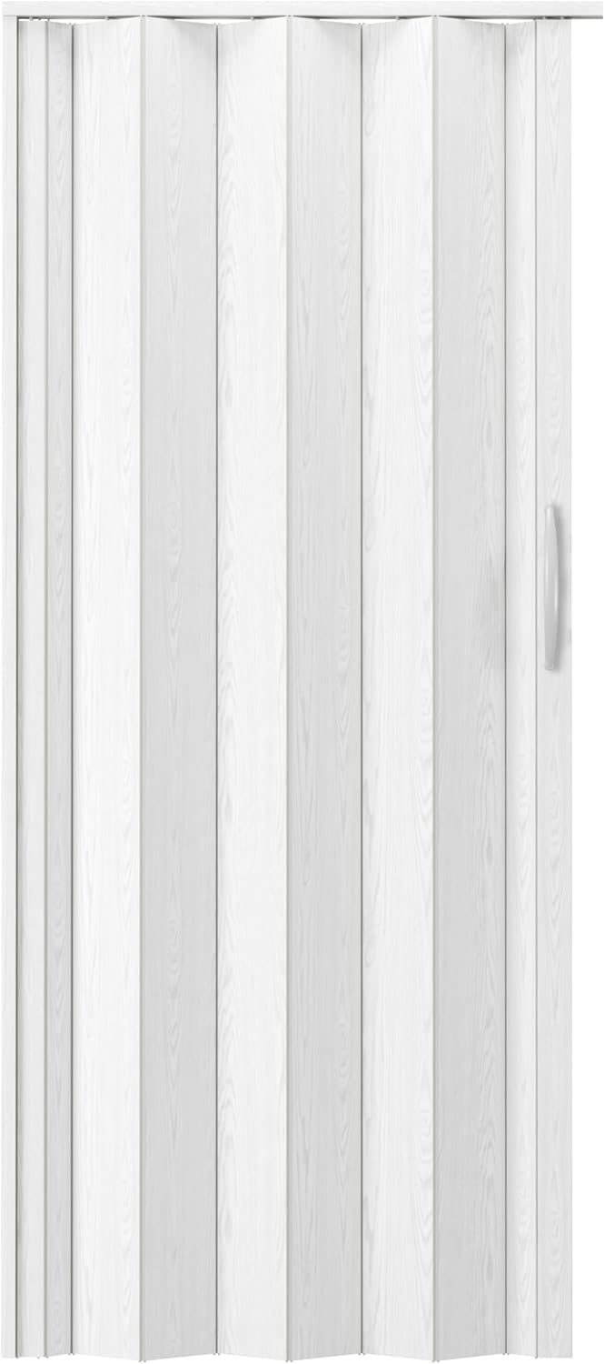 32" x 80" Premium Foldable Accordion Doors,Heavy Duty,White Oak