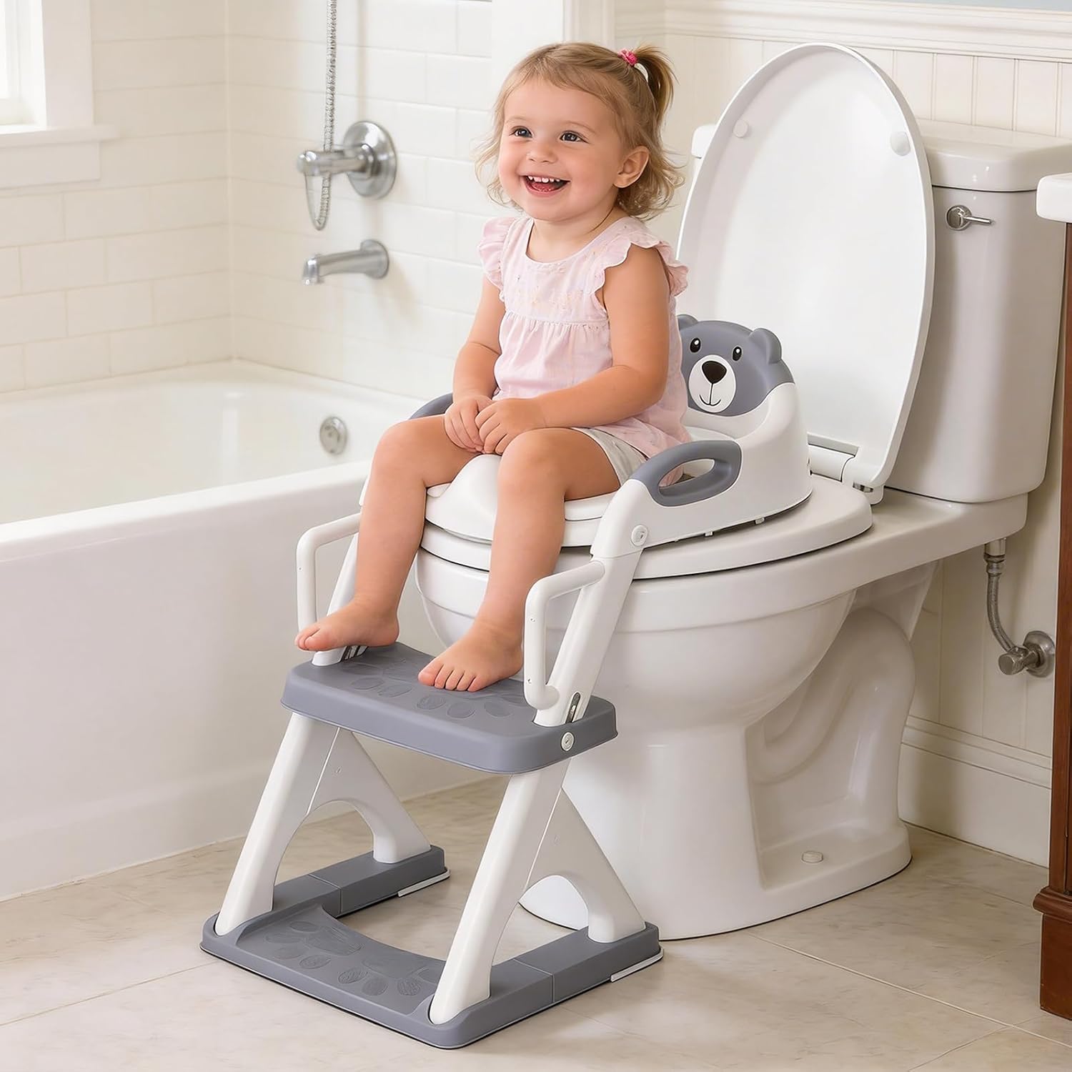 Upgraded Safety Armrests for 2-in-1 Potty Training Toilet seat for Toddlers