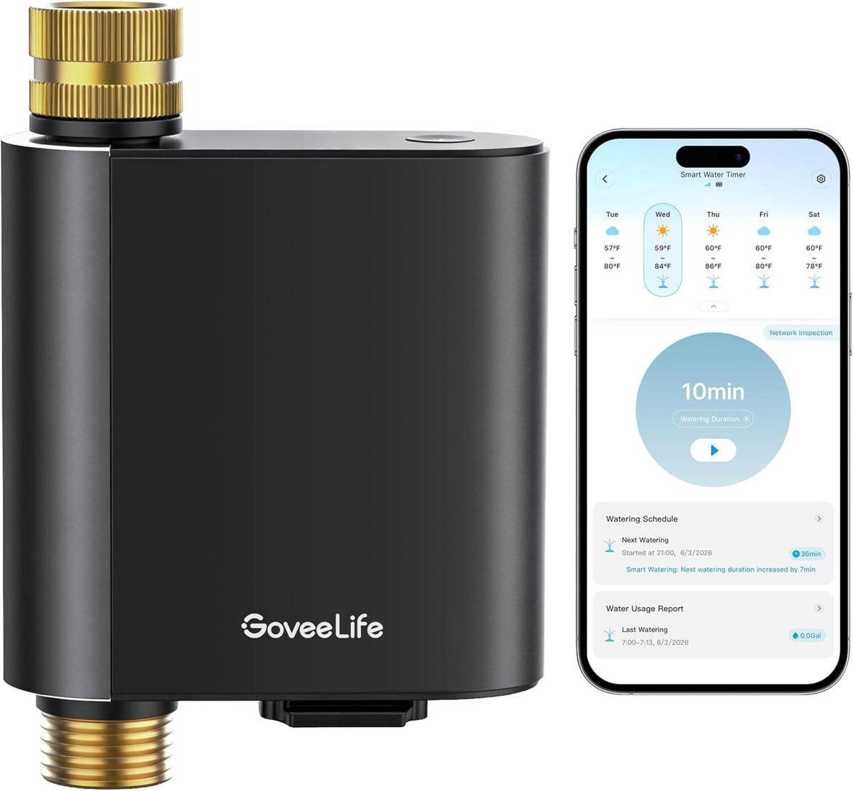 GoveeLife H5901 Bluetooth Smart Sprinkler Timer, Gateway not Included