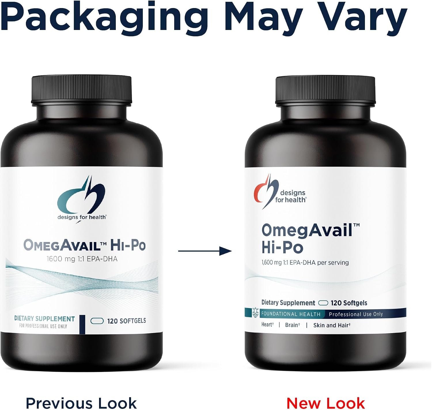 Designs for Health OmegAvail Hi-Po - TG (Triglyceride) Omega-3 Fish Oil Supplement, 1600mg EPA/DHA per Serving with Lemon + Vitamin E to Minimize Fishy Taste (120 Softgels)