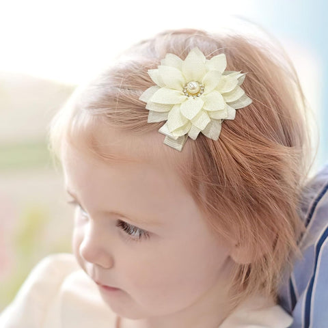DED 40PCS 2.3" Chiffon Flower Hair Clips for Girls Infants Toddlers