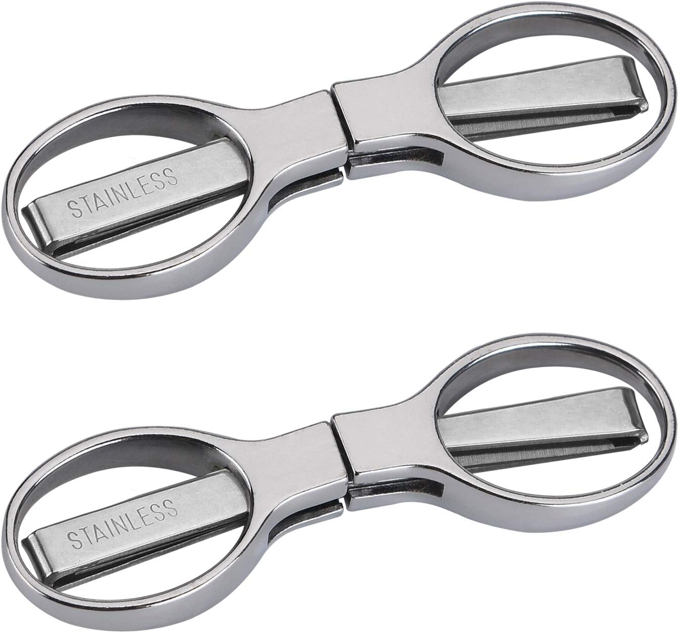 Friker Folding Scissors,Portable Telescopic Cutter Pocket Badge Scissors