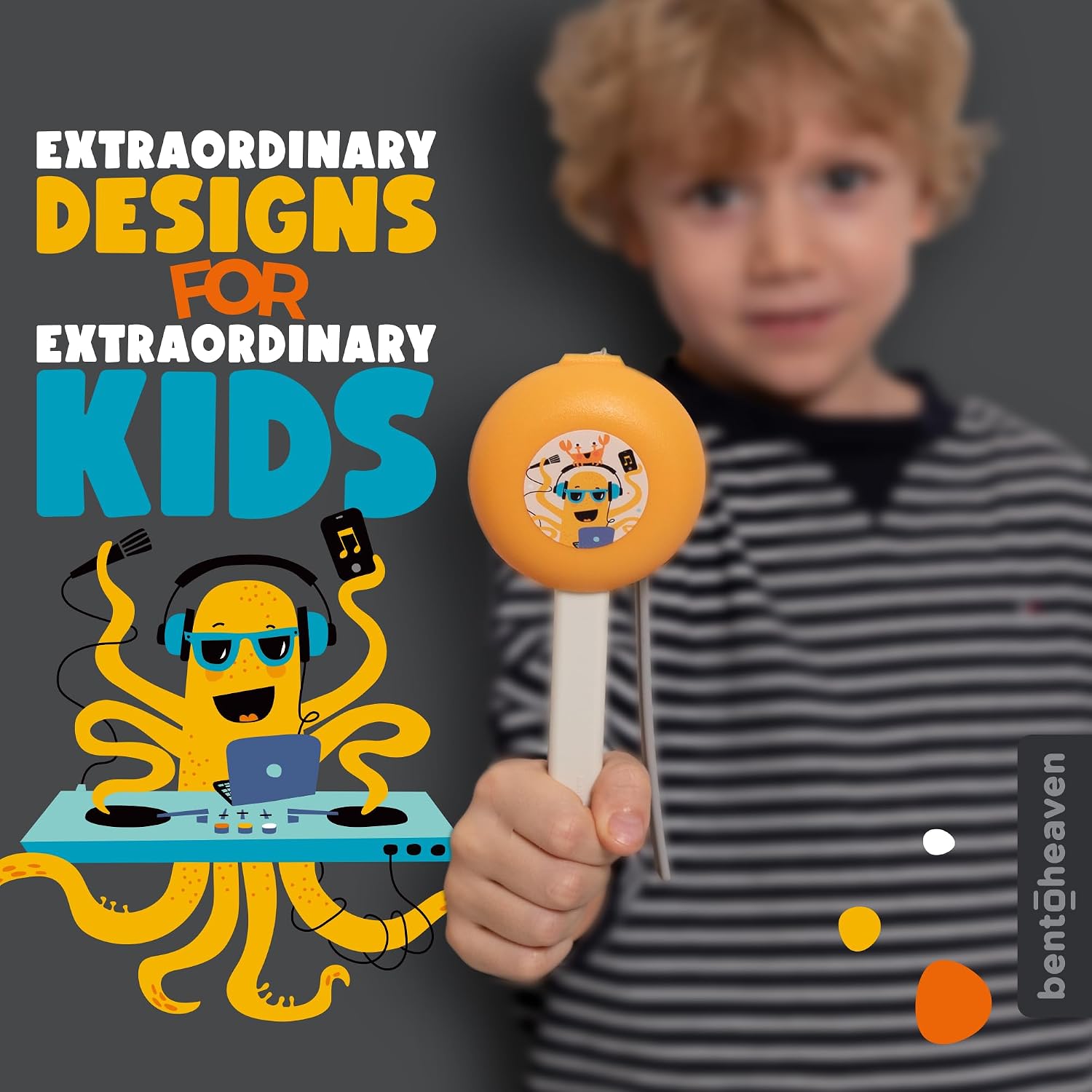 Bentoheaven Kids Utensils Set with Case, Reusable Fork & Spoon, Octopus