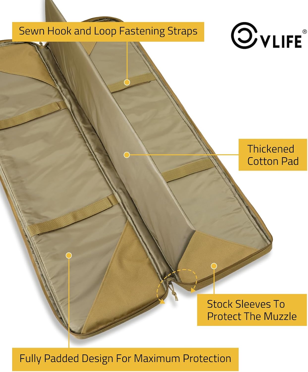 CVLIFE 36"42"46" Soft Rifle Case Double Rifle Bag Long Gun Bag Backpack