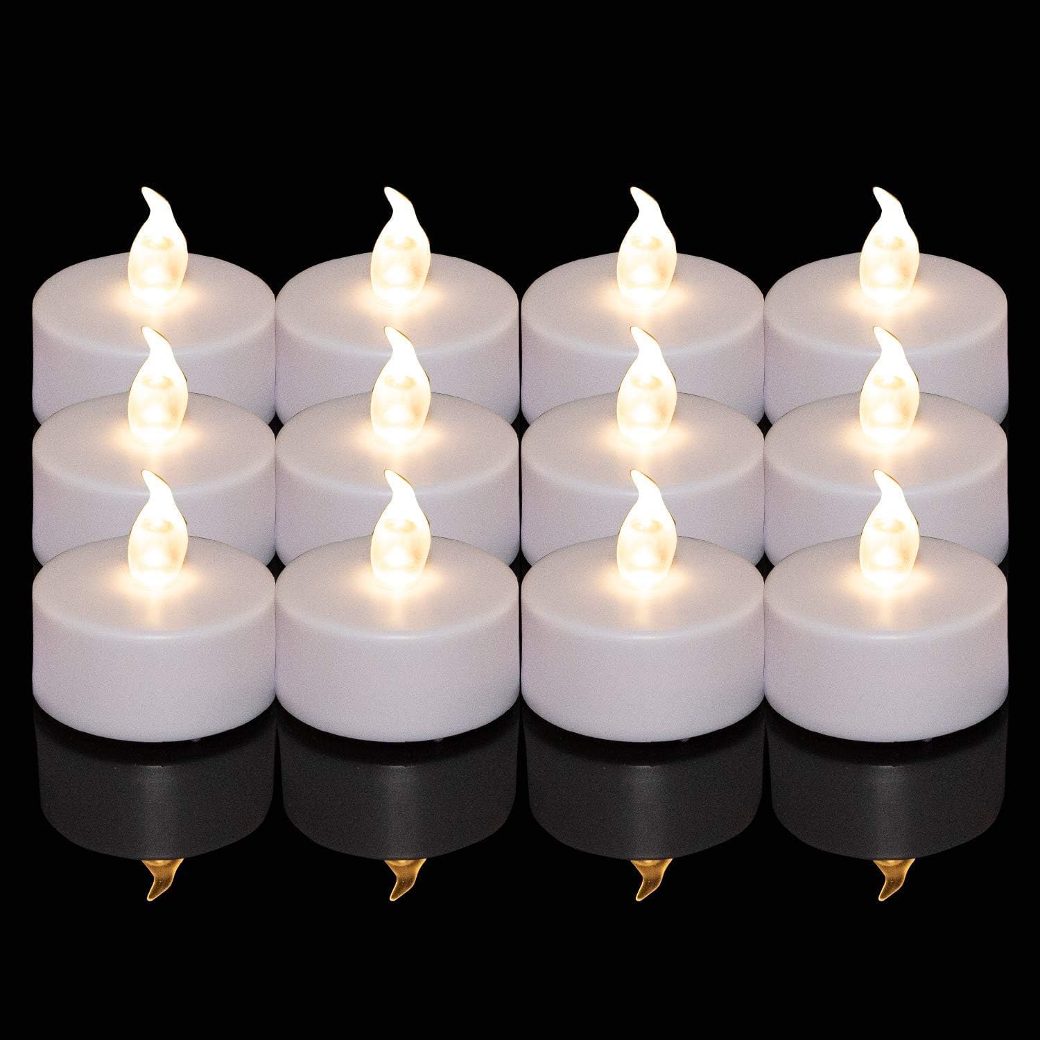 Nancia LED Tea Lights Battery Operated Flameless Candles 100PACK Warm White