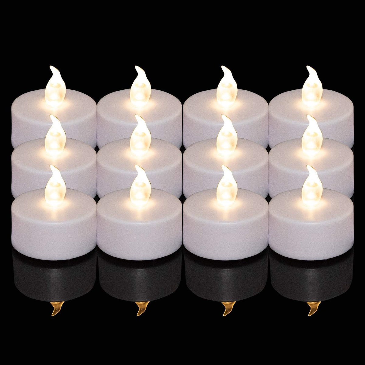 Nancia LED Tea Lights Battery Operated Flameless Candles 100PACK Warm White