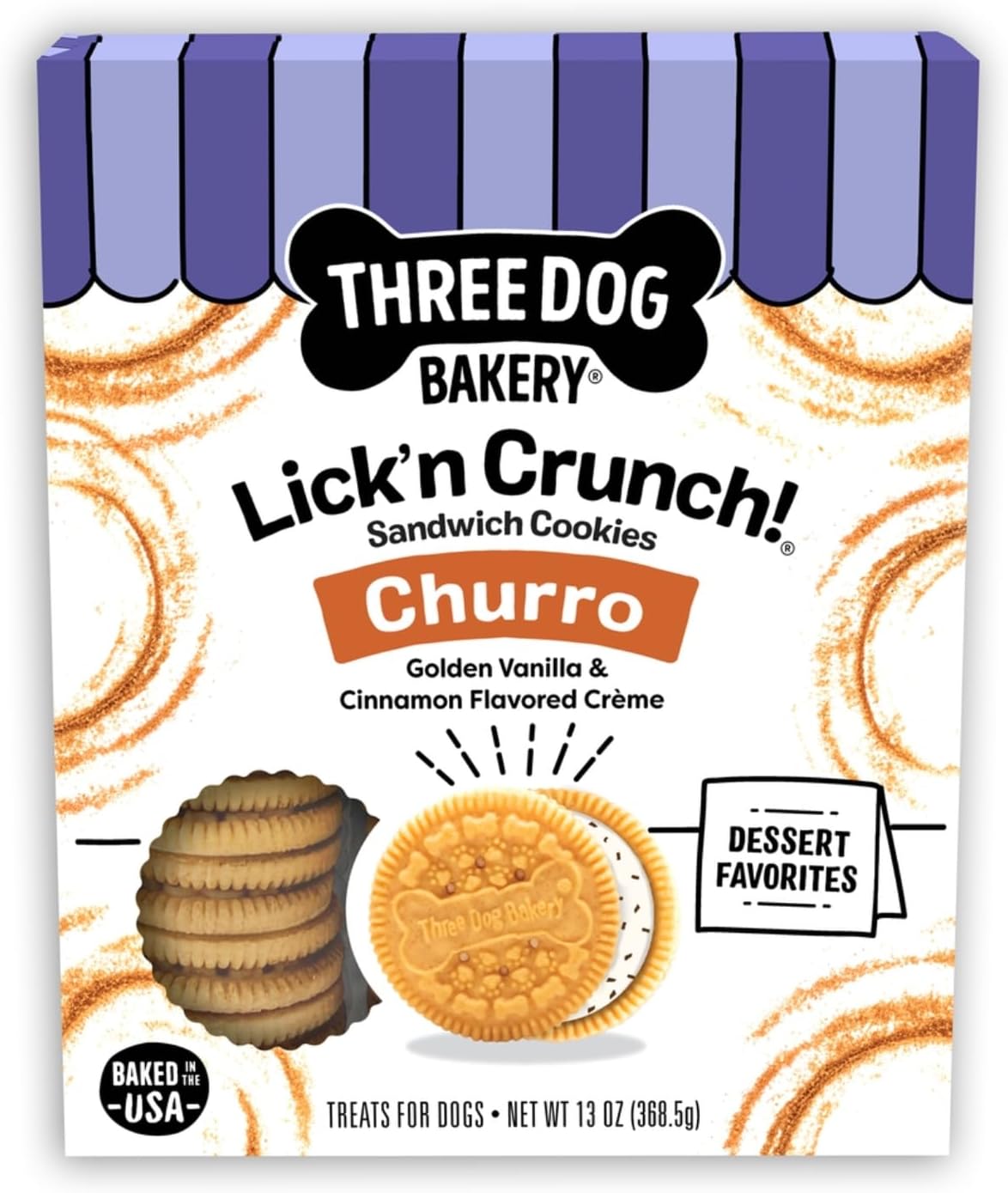 Three Dog Bakery Lick'n Crunch! Dog Treats - 13 oz