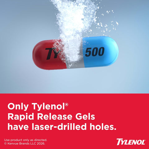 Tylenol Extra Strength Rapid Release Gels, 500 mg Acetaminophen, 100 Ct