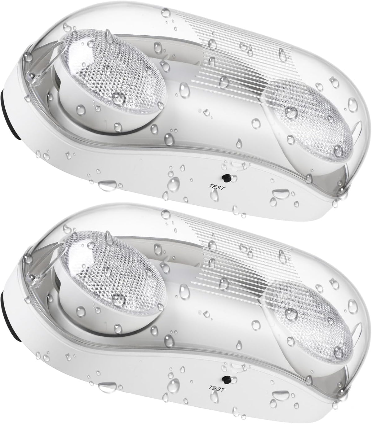 LEONLITE 2-Pack Wet Location LED Emergency Lights IP65 Waterproof White
