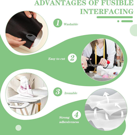 Medium Weight Fusible Interfacing for Sewing Iron On Interfacing