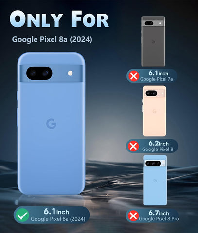 FNTCASE for Google Pixel 8a Case Clear Anti Yellowing