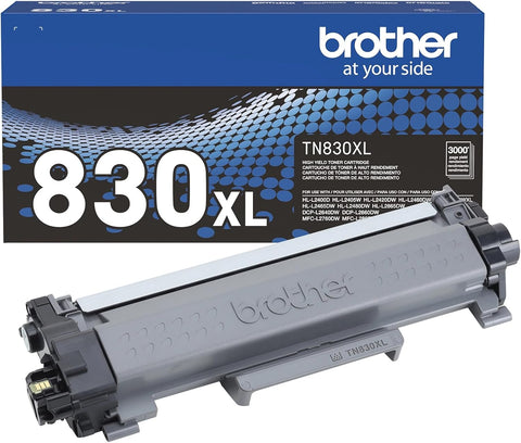 Brother TN830XL Toner Cartridge, Genuine Black High Yield