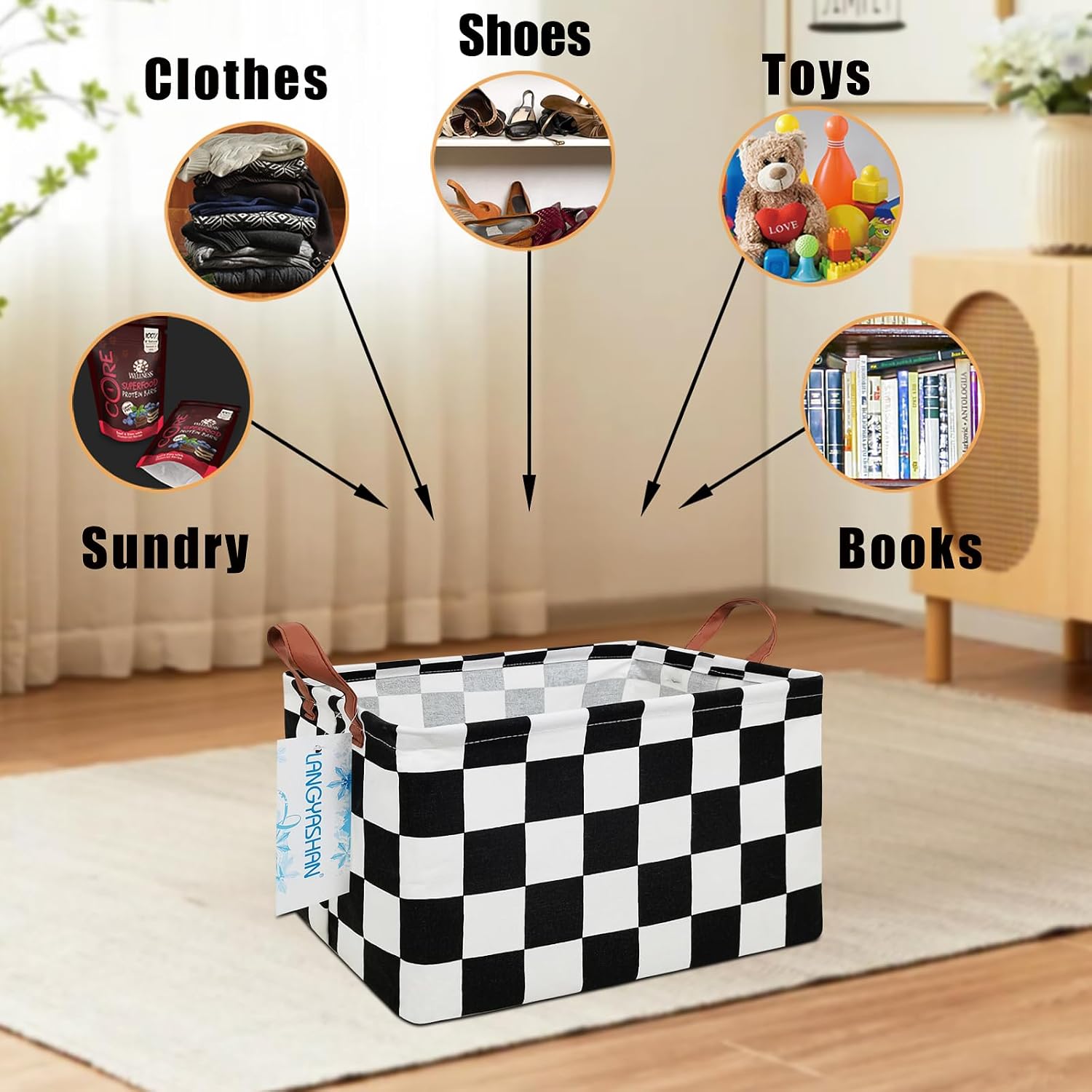 Rectangular Collapsible Boys Racecar Storage Basket Nursery Organizer