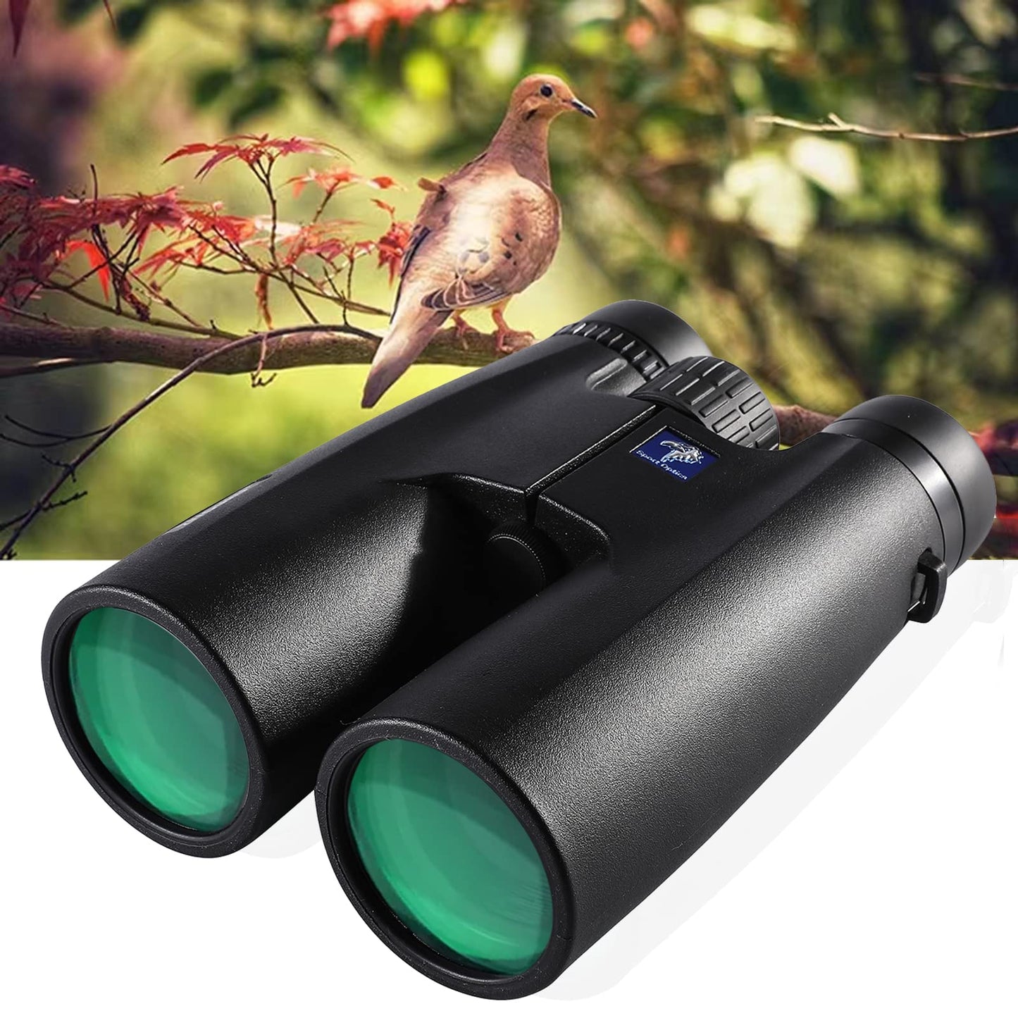 ZIYOUHU12x50 Binoculars for Adults and Kids,Compact Binoculars with Adapter and Foldable Tripod Large View Binoculars,BAK4 Prism & FMC Lens Waterproof Binoculars for Bird Watching Hunting