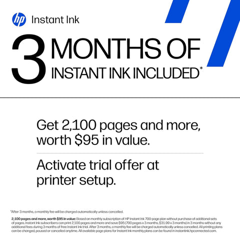 HP DeskJet 2955 Wireless All-in-One Color Inkjet Printer, Scanner, Copier, Best-for-Home, 3 Month Trial of Instant Ink Included, AI-Capable (A24HJA)